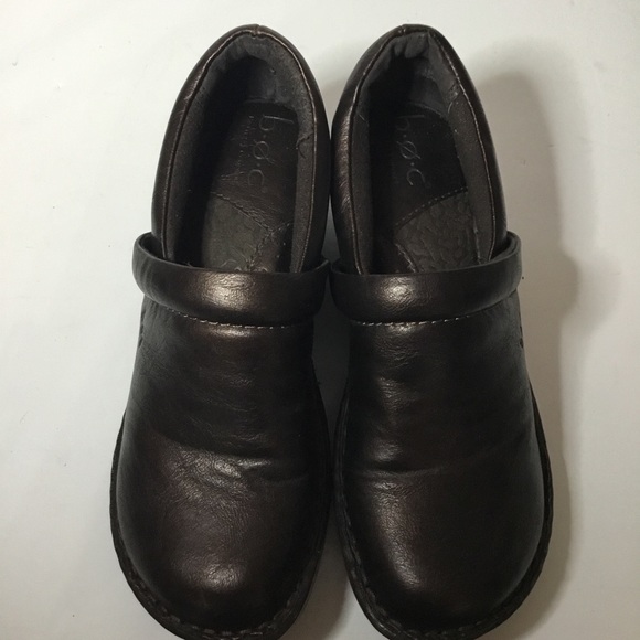 BOC Born Concepts Women’s Bronze Leather Slip On Clogs Size 7 - Picture 7 of 9